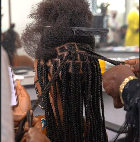 Women's hair styling result at AIROS