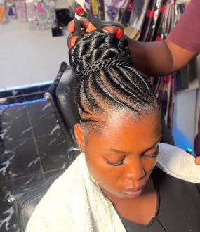Women's hair styling result at AIROS