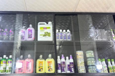 Curated hair care product bar